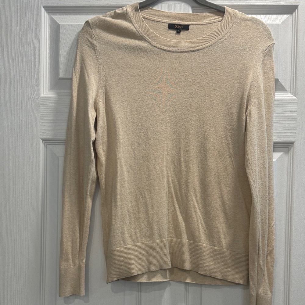 Chico's Beige Crew Neck Sweater